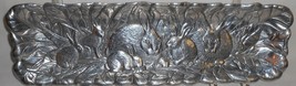 1990 Arthur Court Long 18 1/4&quot; x 5 5/8&quot; RABBITS MOTIF Aluminum BREAD TRAY - £31.00 GBP