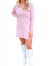 Mable collared v-neck knit sweater &amp; mini skirt set in Dusty Mauve - $55.00