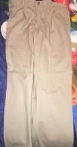 LEE Custom Fit Tan khaki cotton/poly flat Bottoms Size (Men&#39;s) 36, Inseam 30 - £7.88 GBP