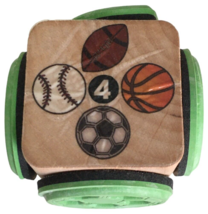 StampCraft Rubber Stamp Sports Cube Soccer Ball Football Baseball Basketball - £7.89 GBP