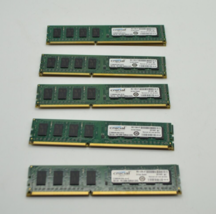 (LOT OF 10) Crucial 2GB 240-PIN DIMM 256MX64 DDR3 RAM Memory - £21.38 GBP