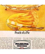 1966 Kraft Philadelphia Cream Cheese Peach Pie Advertisement Dairy DWLL9 - $24.99