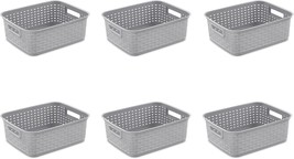 Sterilite Short Plastic Weave Storage Basket, Bin Organization For, Pack - $44.99