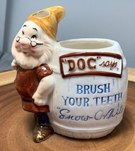 Vintage Walt Disney Productions Doc Toothbrush Holder Snow White Dwarf C... - $137.48