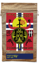 Norseman Viking Burlap Bag #66 Norwegian Oden Art Wall Tapestry Longship New - £12.66 GBP