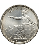 Svizzero 1873 5 fr. Restrike medaglia fantasia - antica placcata... - $18.59 CAD