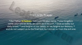 The Lords Prayer Water Design Vinyl Checkbook Cover Ocean - $8.75