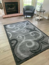 Area Rugs Carpet Flooring Modern Grey Living Room Large Size 5&#39;x8&#39;  - £55.89 GBP