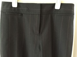 Ann Taylor Margo Fit Black Stripe Wool Dress Pants Size 2P lined - $13.85