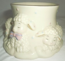 Charming Lenox Porcelain Lazy Lambs Child&#39;s Cup Mug - £9.59 GBP