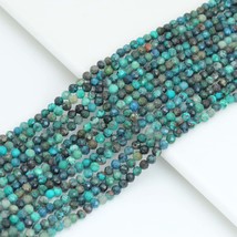 Genuine Chryscolla Round Faceted Beads, Sku#U2089 - $12.00+