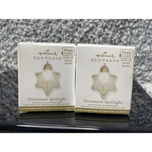 2 Hallmark Keepsake Christmas Ornaments SPOTLIGHT Star Snowflake Silver ... - $17.97