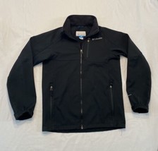 Columbia Ascender Fleece Lined Jacket Full Zip Black Small Zippered Pockets - $27.09