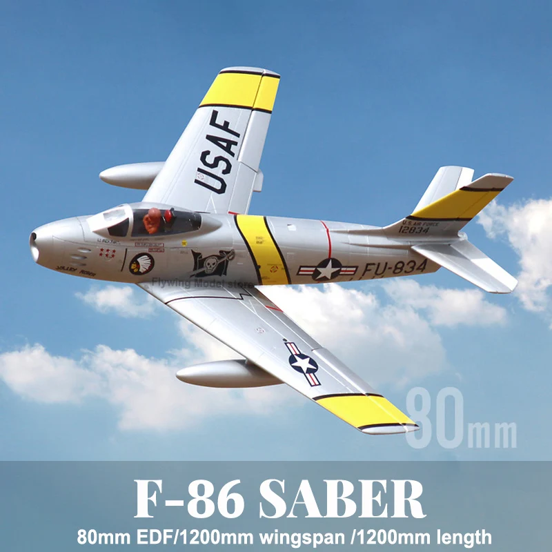 Freewing Rc Airplane 80mm Edf F-86 Sabre Simulation Model Culvert Remote Control - £501.96 GBP+