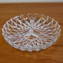 Rossini Cut Crystal Glass Divided Relish Candy Tray - $26.20