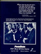 Penn State Blue-White NCAA Football Game Program-4/25/1987-Reagan-Paterno-VG - £52.10 GBP