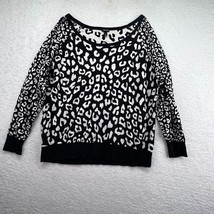 Torrid Sweater Adult Size 3 Black White Print Long Sleeve Career Womens - £17.14 GBP