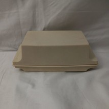 VINTAGE Tupperware Mid Century Style 2 Stick Butter Dish Ivory w/ Lid USA MADE - £8.53 GBP