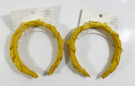 Hive &amp; Co. Beaded Braided Headband Mustard Yellow - $295.73 MXN