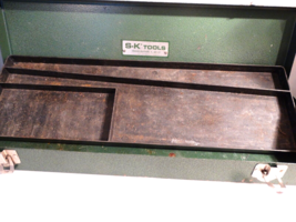 Vintage SK Tools Metal Socket Tool Box Green Case Only 18&quot; x 6&quot; x 2.25&quot; - £15.50 GBP