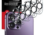 [4-Pack Camera Lens Protector For Iphone 14 Pro Max, Iphone 15 Pro Max 6... - $12.99