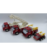 Vintage Lot Buddy L Firetrucks Rescue Trucks Emergency Vehicles Fire Tru... - $52.24