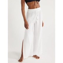 Time and Tru Women&#39;s  Smocked Coverup Pants, Size 2X (20W-22W) Color White - $21.77