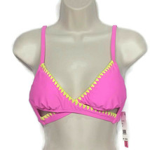 NWT Bikini Nation Womens Cross Cut Out Bikini Swim Top Medium Padded Pink - £15.53 GBP