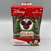 Hallmark Disney Have a Very Mickey Holiday Wreath Christmas Tree Ornament - £11.93 GBP