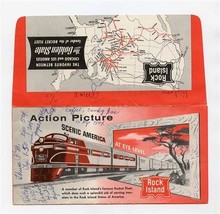 1950s Rock Island Lines Railroad Ticket Jacket &amp; Ticket Scenic America E... - £17.36 GBP