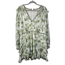 ASOS Design Curve Women&#39;s Flowy Dress Green White Floral Size 16 US - $19.99