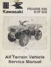 2002 Kawasaki Prairie KVF 650 Repair Shop Service Manual  OEM 99924-1261-01 - $67.99