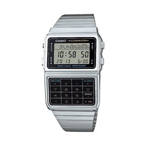 Casio Men&#39;s Silver Tone 25 Memory Calculator Databank Watch - £73.77 GBP