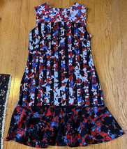 Peter Pilotto x Target Floral Dress MEDIUM M flapper ruffle hem sleevele... - £11.57 GBP