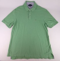 Tommy Hilfiger Polo Shirt Mens XL  Light Green Collared Short Sleeve Logo Cotton - £11.66 GBP