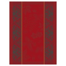 Le Jacquard Francais Poesie D&#39;Hiver Red Tea or Kitchen Towel - £22.38 GBP