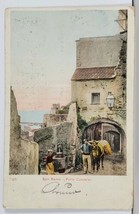 Italy San Remo Porte Candeler Horse Donkey 1905 To South Hampstead Postcard K18 - £11.00 GBP