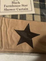 Country Black Star Shower Curtain - SALE image 3