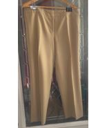 Dalia Collection Womens Chino Pants Beige Flat Front Pockets Stretch 14P... - $10.84