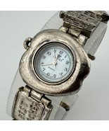 Cannes Quartz Watch Women Silver Apple Shape Distressed Rough Made New B... - $23.74