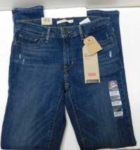 Levi&#39;s Women&#39;s 711 Skinny Mid Rise Blue Jeans Size 4 Medium 27 x 30 - £50.83 GBP