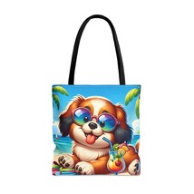 Tote Bag, Dog on Beach, Tibetan Spaniel, Tote bag, 3 Sizes Available, awd-1252 - £22.38 GBP+