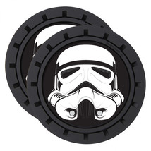 Star Wars Stormtrooper Car Cup Holder Coaster 2-Pack Black - £15.91 GBP