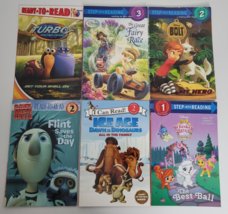 6 Disney Reader Books Lot Level 1 2 Kindergarten 1st Grade Bolt Turbo Homeschool - £7.96 GBP