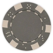 100 Da Vinci 11.5 gram Dice Striped Poker Chips, Standard Casino Size, Gray - $18.99