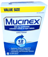 Mucinex 12-Hour Chest Congestant Tablets 600 mg Guaifenesin 120 Ct EXP 0... - $937.89 MXN