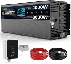 Pure Sine Wave Power Inverters 4000W 12V Dc To Ac 110V 120V Peak Power 8... - $428.92
