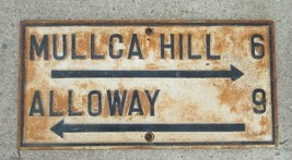 1890s Cast Iron Street Sign New Jersey Garden State Mullica Hill Alloway - $836.48