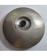 Vintage Aluminum Black Top Knob 9 1/4&quot; Round Pot Pan Replacement Lid #33 - €16,20 EUR