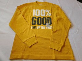 Osh Kosh B&#39;Gosh Boys 100% Good 10% of the time waffle T Shirt Size 12 Yellow NWT - £12.40 GBP